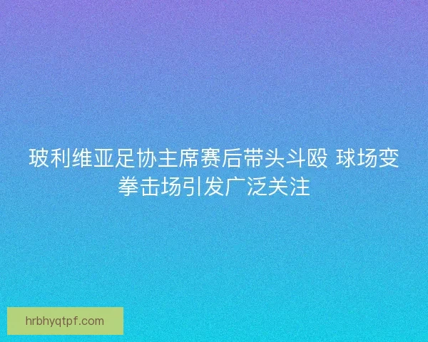 玻利维亚足协主席赛后带头斗殴 球场变拳击场引发广泛关注 玻利维亚足协主席赛后带头斗殴 球场变拳击场引发广泛关注